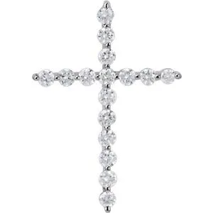 Necklaces WB Choice Jewelry Platinum 14 CTW Diamond Cross PendantR4230760001PSTWBC