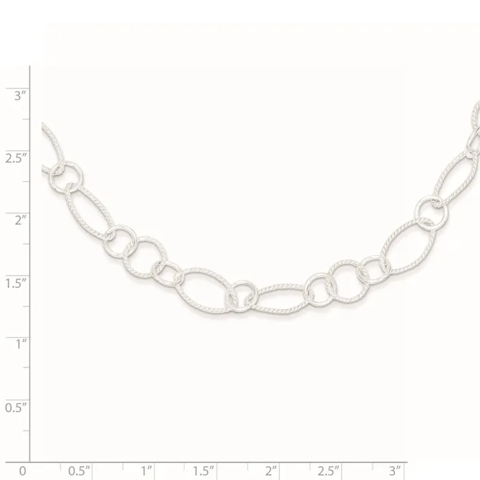 Necklaces WB Choice Jewelry Sterling Silver Fancy Link NecklaceWBCQH114918 Necklaces WB Choice Jewelry Sterling Silver Fancy Link NecklaceWBCQH114918