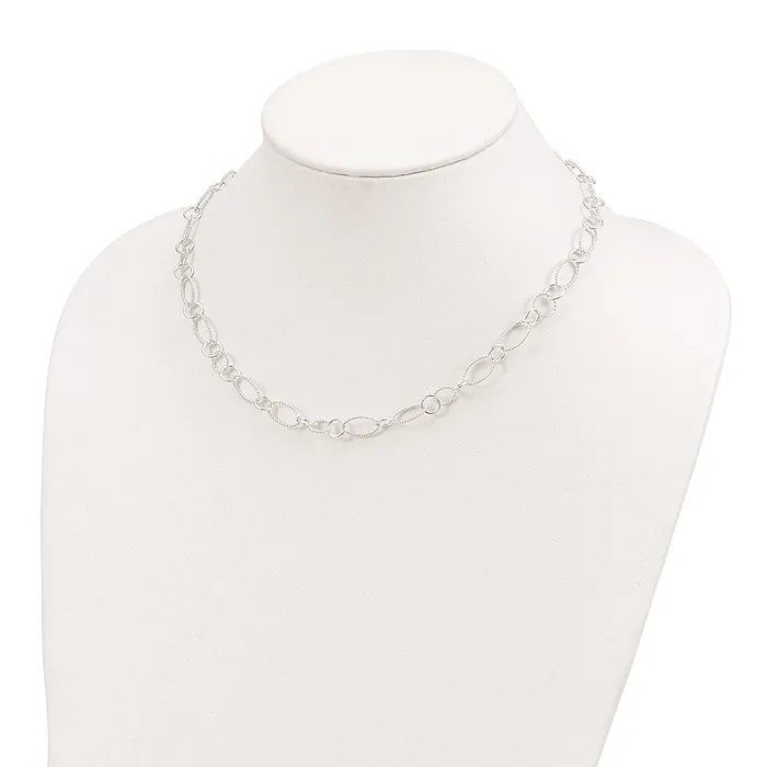 Necklaces WB Choice Jewelry Sterling Silver Fancy Link NecklaceWBCQH114918 Necklaces WB Choice Jewelry Sterling Silver Fancy Link NecklaceWBCQH114918