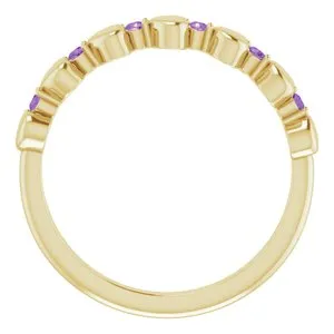Rings 14K Yellow Amethyst Stackable Heart Ring 71999621PSTWBC WB Choice Jewelry Rings 14K Yellow Amethyst Stackable Heart Ring 71999621PSTWBC WB Choice Jewelry