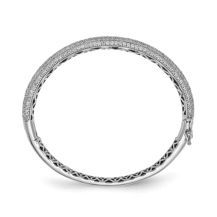 Rings Sterling Silver Pav Rhodiumplated 283 Stone CZ BangleWBCQB666 WB Choice Jewelry Rings Sterling Silver Pav Rhodiumplated 283 Stone CZ BangleWBCQB666 WB Choice Jewelry
