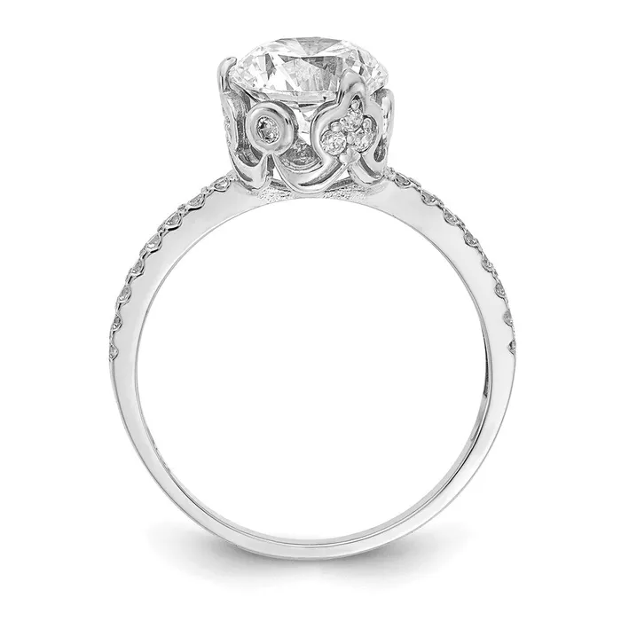 Rings WB Choice Jewelry 10K Tiara Collection White Gold Polished CZ RingWBC10YC385W Rings WB Choice Jewelry 10K Tiara Collection White Gold Polished CZ RingWBC10YC385W