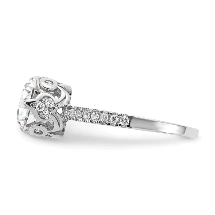 Rings WB Choice Jewelry 10K Tiara Collection White Gold Polished CZ RingWBC10YC385W Rings WB Choice Jewelry 10K Tiara Collection White Gold Polished CZ RingWBC10YC385W