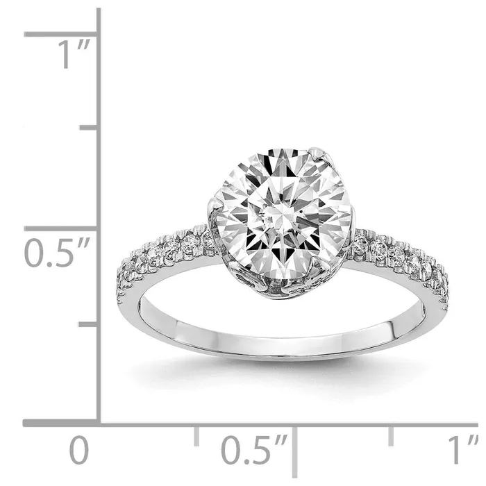 Rings WB Choice Jewelry 10K Tiara Collection White Gold Polished CZ RingWBC10YC385W Rings WB Choice Jewelry 10K Tiara Collection White Gold Polished CZ RingWBC10YC385W