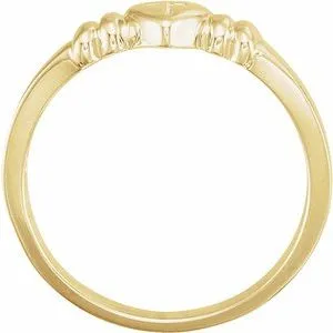 Rings WB Choice Jewelry 10K Yellow Heart Cross Chastity Ring Size 4R7027144273PSTWBC Rings WB Choice Jewelry 10K Yellow Heart Cross Chastity Ring Size 4R7027144273PSTWBC
