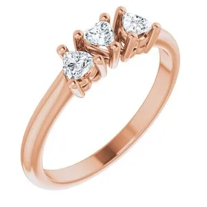 Rings WB Choice Jewelry 14K Rose 38 CTW Diamond ThreeStone Anniversary Band 123896602PSTWBC Rings WB Choice Jewelry 14K Rose 38 CTW Diamond ThreeStone Anniversary Band 123896602PSTWBC