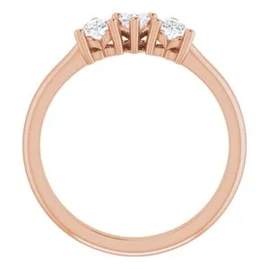 Rings WB Choice Jewelry 14K Rose 38 CTW Diamond ThreeStone Anniversary Band 123896602PSTWBC Rings WB Choice Jewelry 14K Rose 38 CTW Diamond ThreeStone Anniversary Band 123896602PSTWBC