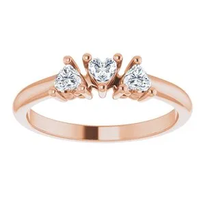 Rings WB Choice Jewelry 14K Rose 38 CTW Diamond ThreeStone Anniversary Band 123896602PSTWBC Rings WB Choice Jewelry 14K Rose 38 CTW Diamond ThreeStone Anniversary Band 123896602PSTWBC
