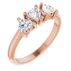Rings WB Choice Jewelry 14K Rose 38 CTW Diamond ThreeStone Anniversary Band 123896602PSTWBC Rings WB Choice Jewelry 14K Rose 38 CTW Diamond ThreeStone Anniversary Band 123896602PSTWBC