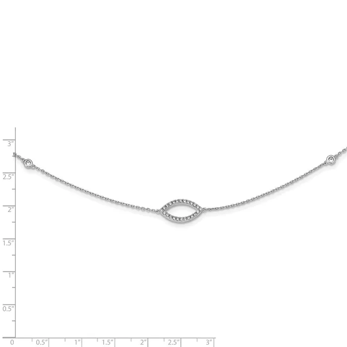 Sterling Silver 4 CZ stations 3 CZ Open Designs 18in NecklaceWBCQG564718 WB Choice Jewelry Necklaces Sterling Silver 4 CZ stations 3 CZ Open Designs 18in NecklaceWBCQG564718 WB Choice Jewelry Necklaces