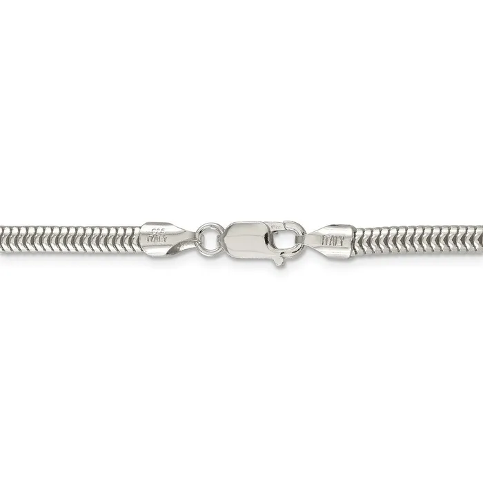 Sterling Silver 4mm Round Snake ChainWBCQSNL10028 WB Choice Jewelry Rings