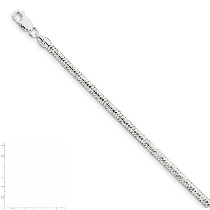 Sterling Silver 4mm Round Snake ChainWBCQSNL10028 WB Choice Jewelry Rings