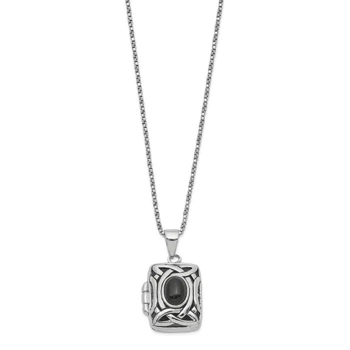 Sterling Silver Onyx Square Locket wChainWBCQG193818 WB Choice Jewelry Rings Sterling Silver Onyx Square Locket wChainWBCQG193818 WB Choice Jewelry Rings
