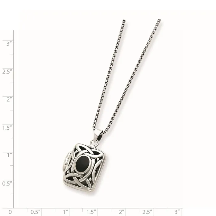 Sterling Silver Onyx Square Locket wChainWBCQG193818 WB Choice Jewelry Rings Sterling Silver Onyx Square Locket wChainWBCQG193818 WB Choice Jewelry Rings