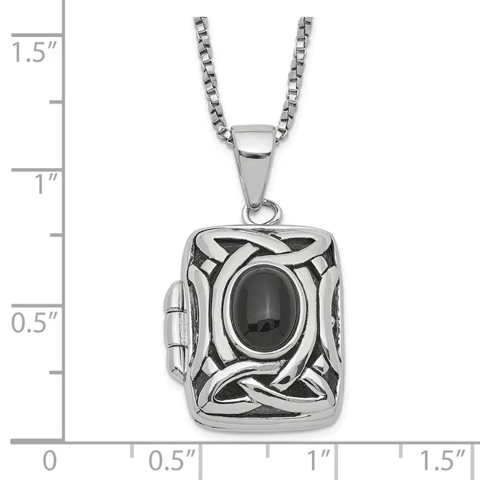 Sterling Silver Onyx Square Locket wChainWBCQG193818 WB Choice Jewelry Rings Sterling Silver Onyx Square Locket wChainWBCQG193818 WB Choice Jewelry Rings