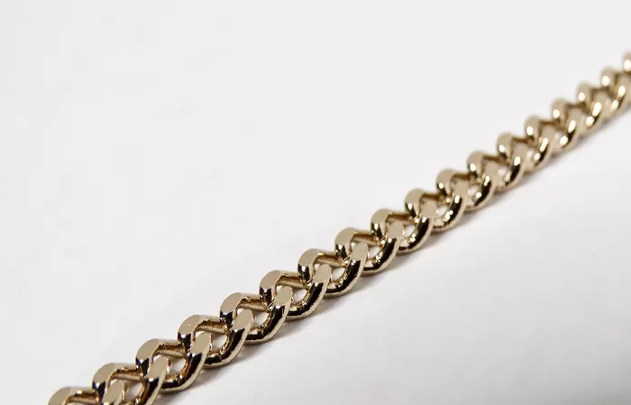 Vintage by Misty Chanel GoldTone Crystal Dog Tag Style Pendent Chain Necklace Necklaces
