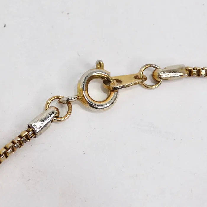 Vintage by Misty Necklaces 1990s Gold Tone Chainmail Cowl Neck Bib Necklace