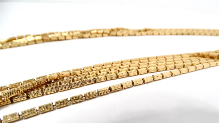 Vintage by Misty Necklaces Ciner GoldPlated 6Strand Beaded Necklace With Lion Head Motif