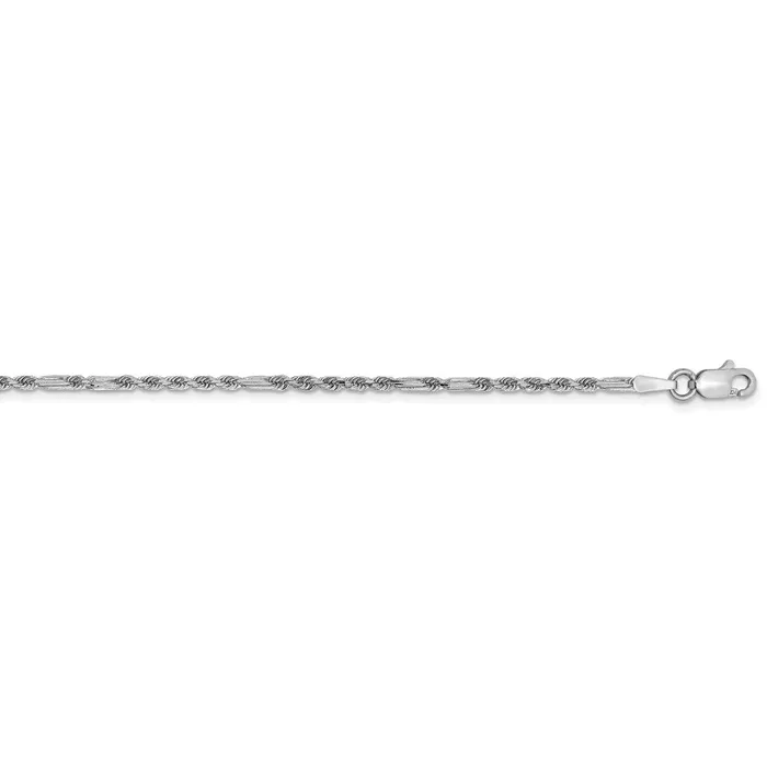 WB Choice Jewelry 14k White Gold 18mm DC Milano Rope ChainWBCWMIL03016 Necklaces WB Choice Jewelry 14k White Gold 18mm DC Milano Rope ChainWBCWMIL03016 Necklaces