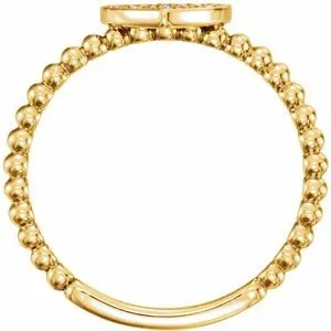 WB Choice Jewelry 14K Yellow 18 CTW Diamond Heart Bead Ring122819601PSTWBC Rings WB Choice Jewelry 14K Yellow 18 CTW Diamond Heart Bead Ring122819601PSTWBC Rings