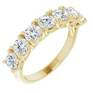 WB Choice Jewelry 14K Yellow 41 mm Round SevenStone Anniversary Band Mounting 12282960011PSTWBC Rings WB Choice Jewelry 14K Yellow 41 mm Round SevenStone Anniversary Band Mounting 12282960011PSTWBC Rings