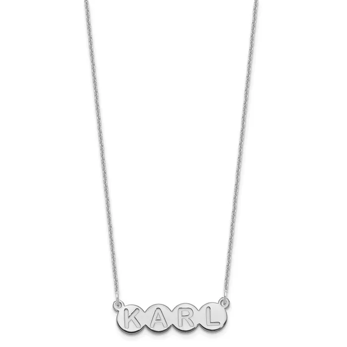 WB Choice Jewelry 14KW 4 Letter Bubble NecklaceWBCXNA1322W Necklaces WB Choice Jewelry 14KW 4 Letter Bubble NecklaceWBCXNA1322W Necklaces