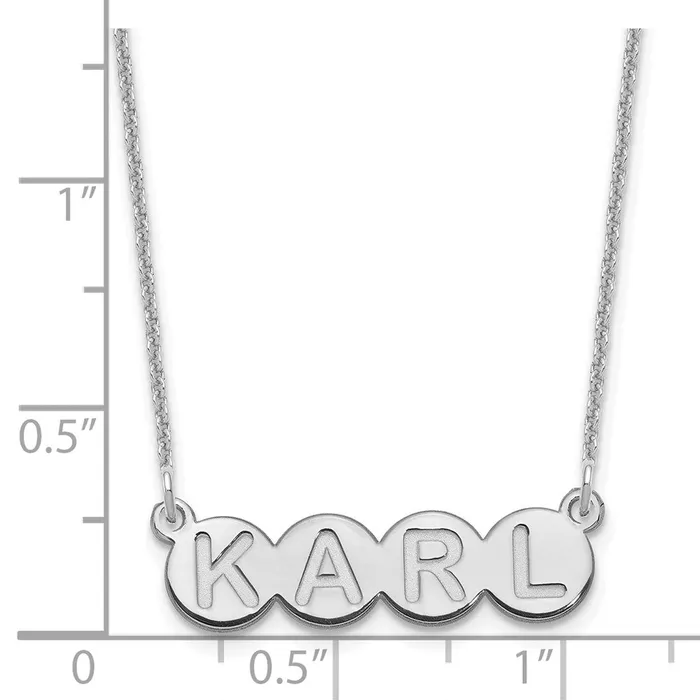 WB Choice Jewelry 14KW 4 Letter Bubble NecklaceWBCXNA1322W Necklaces WB Choice Jewelry 14KW 4 Letter Bubble NecklaceWBCXNA1322W Necklaces