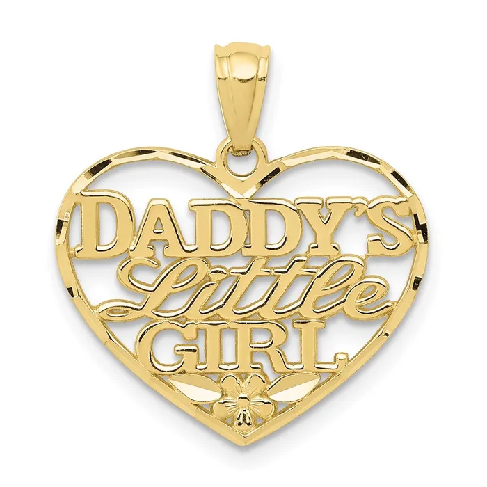 WB Choice Jewelry Necklaces 10k DC Daddys Little Girl Heart PendantWBC10C4027 WB Choice Jewelry Necklaces 10k DC Daddys Little Girl Heart PendantWBC10C4027