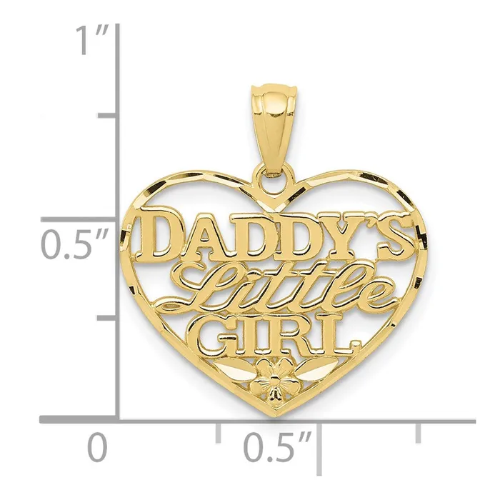 WB Choice Jewelry Necklaces 10k DC Daddys Little Girl Heart PendantWBC10C4027 WB Choice Jewelry Necklaces 10k DC Daddys Little Girl Heart PendantWBC10C4027