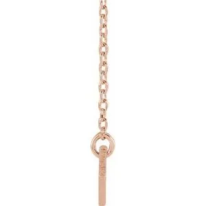 WB Choice Jewelry Necklaces 14K Rose 33x6 mm Geometric 1618 Necklace86557602PSTWBC WB Choice Jewelry Necklaces 14K Rose 33x6 mm Geometric 1618 Necklace86557602PSTWBC