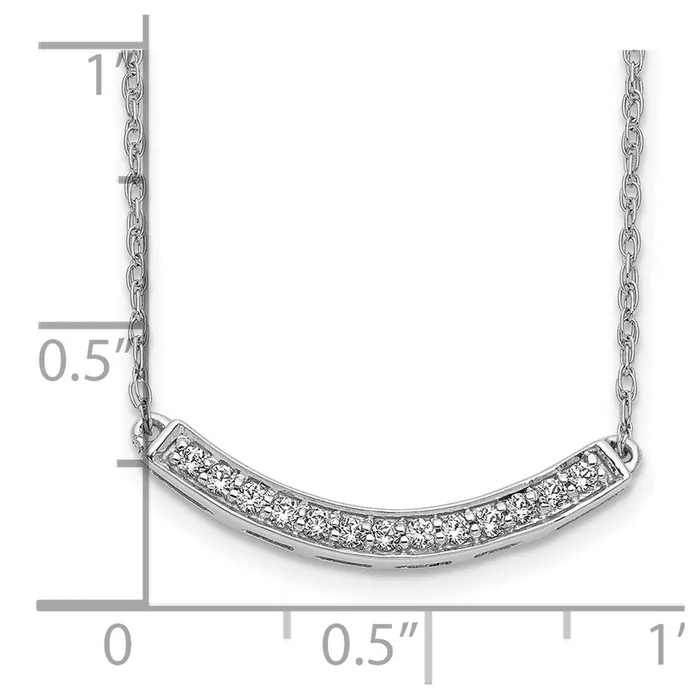 WB Choice Jewelry Necklaces 14k White Gold Diamond Curved Bar 18 inch NecklaceWBCPM4679016WA WB Choice Jewelry Necklaces 14k White Gold Diamond Curved Bar 18 inch NecklaceWBCPM4679016WA