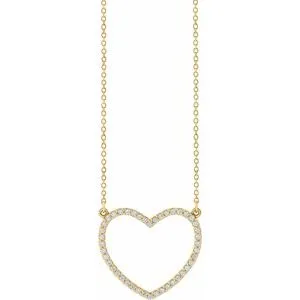 WB Choice Jewelry Necklaces 14K Yellow 14 CTW Diamond Heart 16 Necklace66415100003PSTWBC