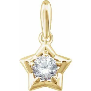 WB Choice Jewelry Necklaces 14K Yellow 3 mm Round April Youth Star Birthstone Pendant653418610PSTWBC WB Choice Jewelry Necklaces 14K Yellow 3 mm Round April Youth Star Birthstone Pendant653418610PSTWBC