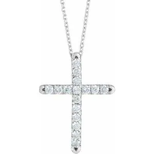WB Choice Jewelry Necklaces Platinum 12 CTW Diamond FrenchSet Cross 1618 NecklaceR42382703PSTWBC WB Choice Jewelry Necklaces Platinum 12 CTW Diamond FrenchSet Cross 1618 NecklaceR42382703PSTWBC