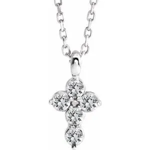 WB Choice Jewelry Necklaces Platinum White Sapphire Cross 1618 NecklaceR42363698PSTWBC WB Choice Jewelry Necklaces Platinum White Sapphire Cross 1618 NecklaceR42363698PSTWBC