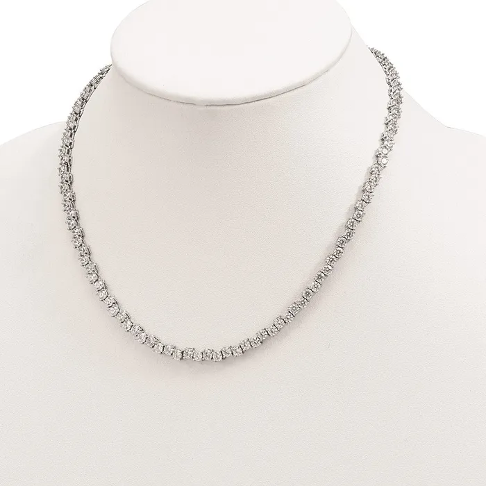 WB Choice Jewelry Necklaces Sterling Silver Rhodiumplated Polished 4mm CZ NecklaceWBCQG595717 WB Choice Jewelry Necklaces Sterling Silver Rhodiumplated Polished 4mm CZ NecklaceWBCQG595717