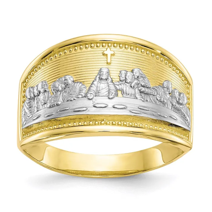 WB Choice Jewelry Rings 10k Rhodium Ladies Last Supper RingWBC10C1292