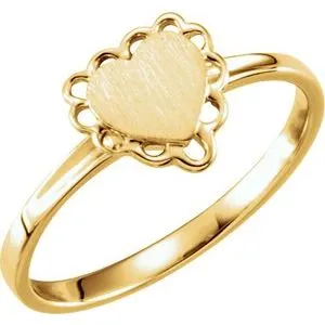 WB Choice Jewelry Rings 10K Yellow 7x6 mm Heart Signet Ring51936370PSTWBC WB Choice Jewelry Rings 10K Yellow 7x6 mm Heart Signet Ring51936370PSTWBC