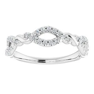 WB Choice Jewelry Rings 14K White 15 CTW Diamond Twisted Anniversary Band123997600PSTWBC