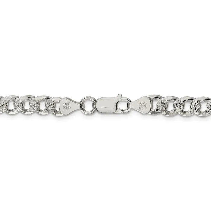 WB Choice Jewelry Rings Sterling Silver 7mm Pave Curb ChainWBCQCF1809 WB Choice Jewelry Rings Sterling Silver 7mm Pave Curb ChainWBCQCF1809