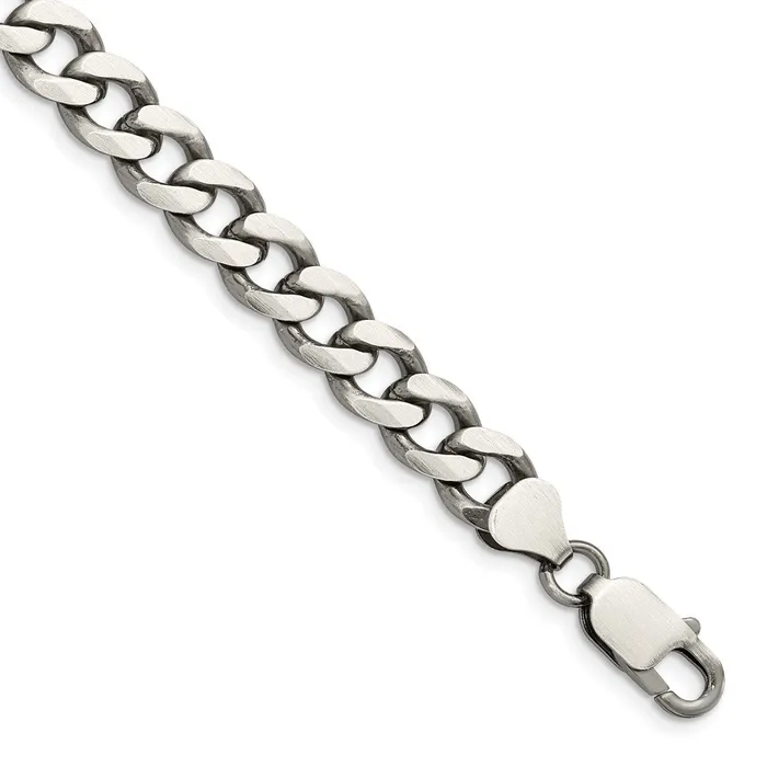 WB Choice Jewelry Rings Sterling Silver Antiqued 8mm Curb ChainWBCQCB220A9 WB Choice Jewelry Rings Sterling Silver Antiqued 8mm Curb ChainWBCQCB220A9