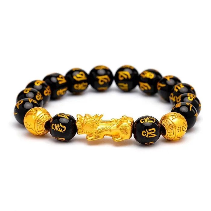 Bracelets Tree of Color Feng Shui Pixiu Obsidian Wealth Bracelet