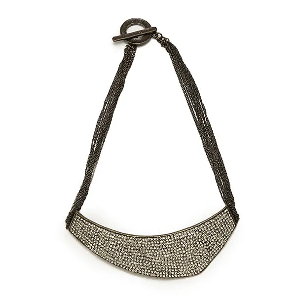 Crystal Pave Shield Necklace Rebel Designs Inc Necklaces