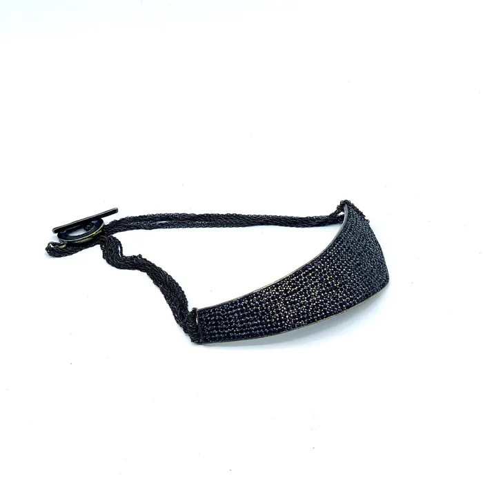 Crystal Pave Shield Necklace Rebel Designs Inc Necklaces