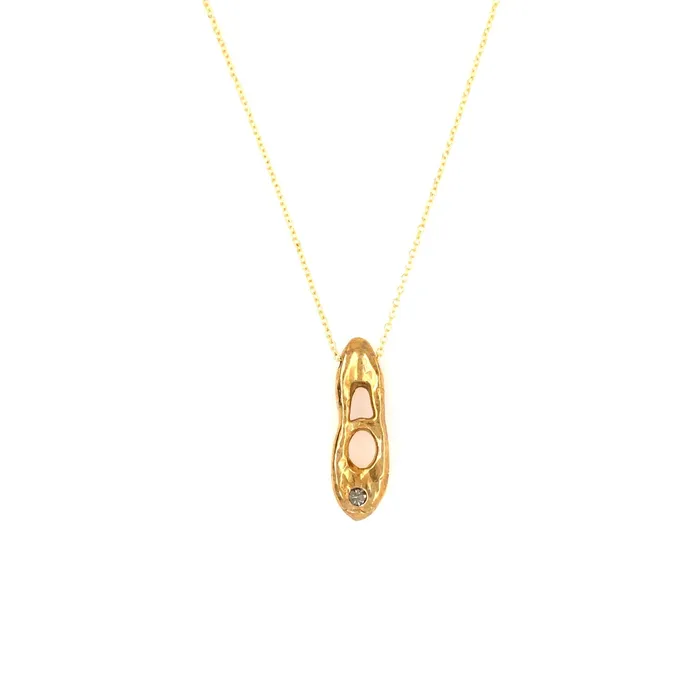 Double Keyhole Necklace in Gold Finish Rebel Designs Inc Necklaces