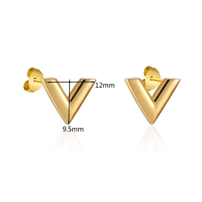Earrings V Earrings 925 Sterling Silver Jewelry Perfect for Vegans King He