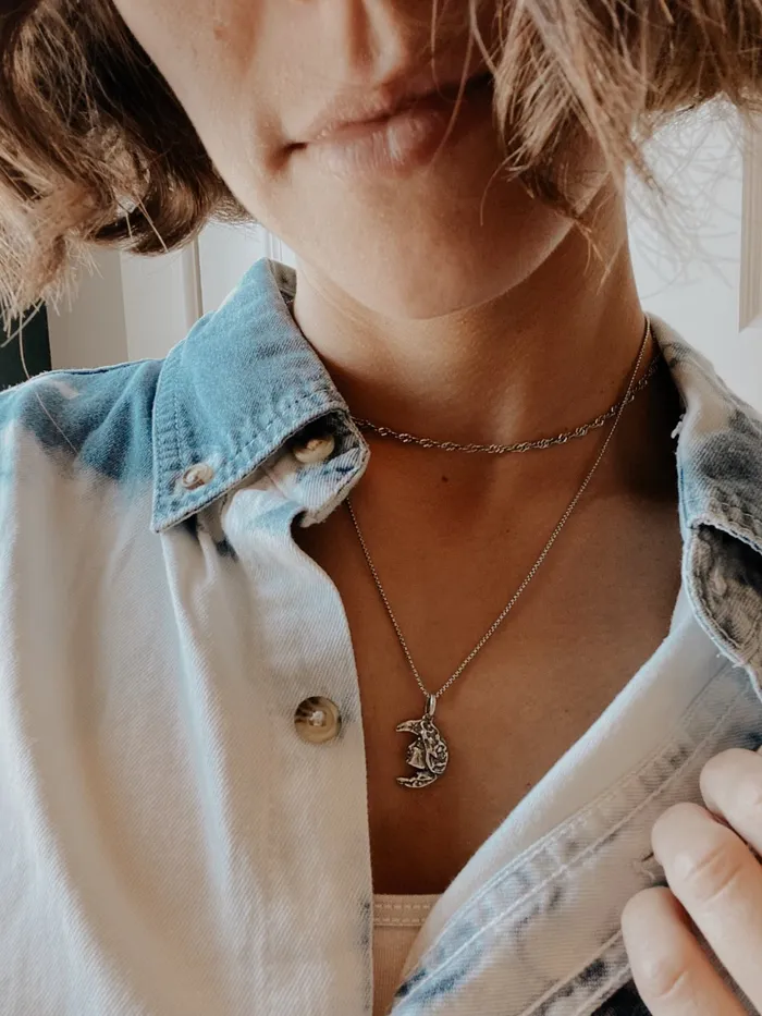 Girl in the Moon Necklace QGI Necklaces