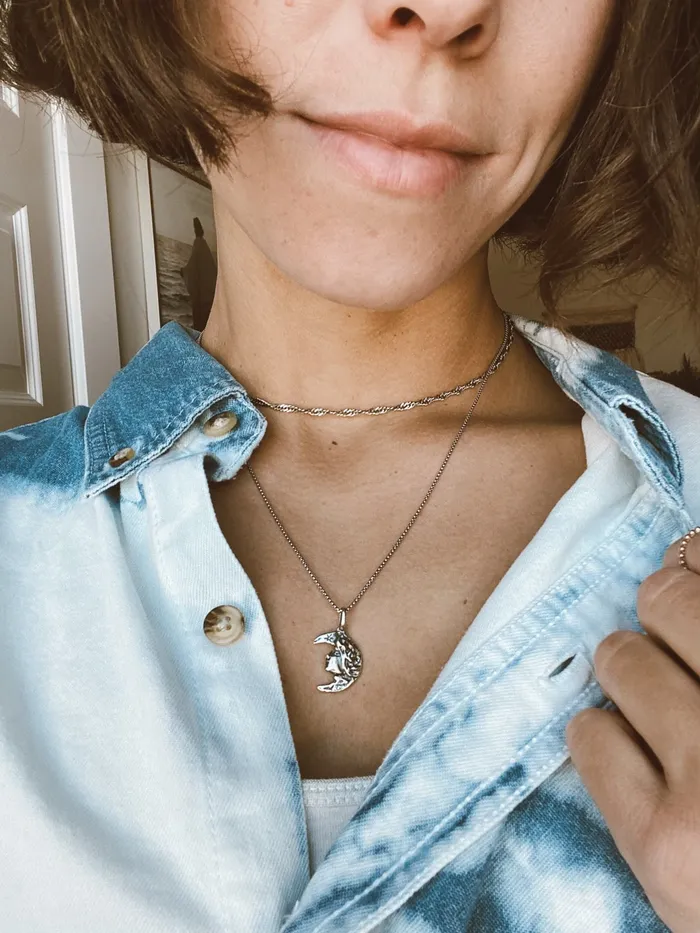 Girl in the Moon Necklace QGI Necklaces