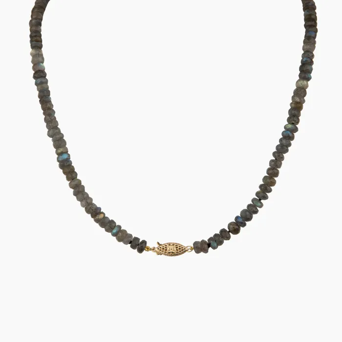Mana Labradorite Pastel Tahitian Pearl Necklace misha hawaii Necklaces Mana Labradorite Pastel Tahitian Pearl Necklace misha hawaii Necklaces