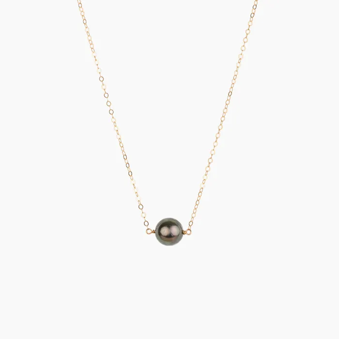 Necklaces Baby Tahitian Pearl Bar Necklace misha hawaii